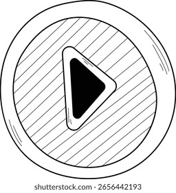 Handgezeichnetes Podcast-Element. Flache Vektorgrafik