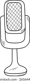 Elemento de Podcast dibujado a mano. Ilustración vectorial plana