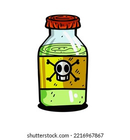 hand drawn poison medicine and spoon vector. vector illustration that is easy to edit and use for all purposes.