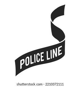Hand drawn Police line vector illustration