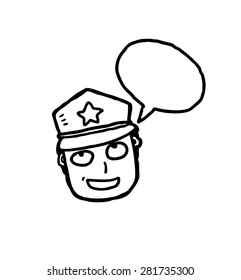 hand drawn policeman