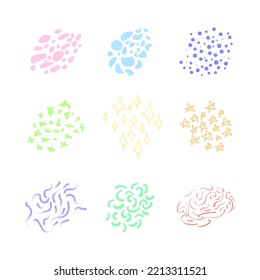 Hand drawn polka dot for greeting card