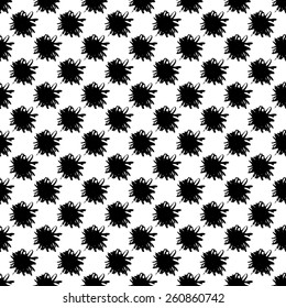 Hand drawn polka dot scribble pattern.