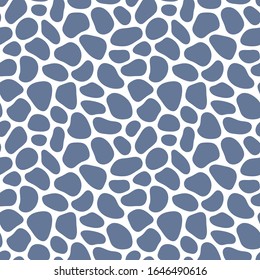 Hand drawn polka dot seamless pattern. Random geometric pebble wallpaper. Simple stones backdrop. Design for fabric, wrapping paper. Vector illustration