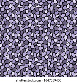 Patrón sin fisuras de polka dibujado a mano. Papel tapiz de guijarros geométricos aleatorios. Sencillo fondo de piedras. Diseño para tela, papel de envolver. Ilustración del vector
