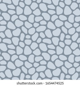 Hand drawn polka dot seamless pattern. Random geometric pebble wallpaper. Simple stones backdrop. Design for fabric, wrapping paper. Vector illustration