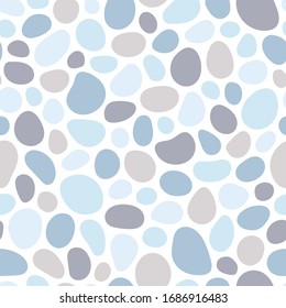 Patrón sin fisuras de polka dibujado a mano. Papel tapiz de guijarros geométricos aleatorios. Sencillo fondo de piedras. Diseño para tela, papel de envolver. Ilustración del vector