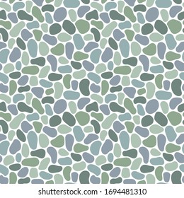 Hand drawn polka dot seamless pattern. Random geometric pebble wallpaper. Simple stones backdrop. Design for fabric, wrapping paper. Vector illustration