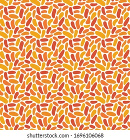 Hand drawn polka dot seamless pattern. Random geometric pebble wallpaper. Simple stones backdrop. Design for fabric, wrapping paper. Vector illustration
