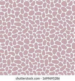 Hand drawn polka dot seamless pattern. Random geometric pebble wallpaper. Simple stones backdrop. Design for fabric, wrapping paper. Vector illustration