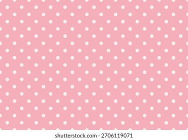 Mão desenhada Polka ponto sem emenda padrão no fundo rosa