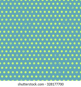 Hand drawn polka dot seamless pattern. Rustic seamless patterns in naive style