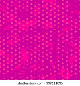 Hand drawn polka dot seamless pattern. Rustic seamless patterns in naive style