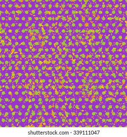 Hand drawn polka dot seamless pattern. Rustic seamless patterns in naive style