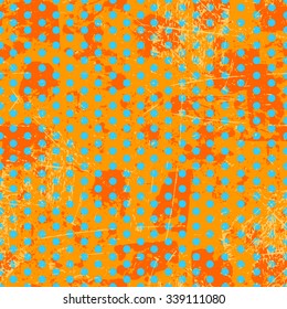 Hand drawn polka dot seamless pattern. Rustic seamless patterns in naive style