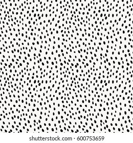 hand drawn polka dot seamless pattern