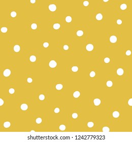 Hand drawn polka dots seamless pattern