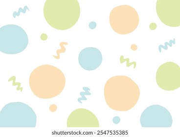 Handgezeichneter Pop-Polka-Punkt-Hintergrund (holprige Linien), Vektorgrafik