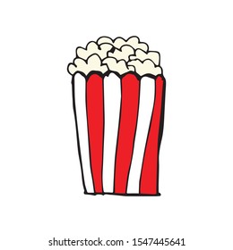 Hand Drawn Popcorn Vector Illustration Stock Vector (Royalty Free ...