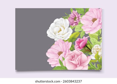 
hand drawn poppy anemone background 