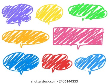 Hand drawn pop-up balloon set Vector