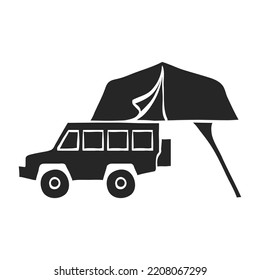 Hand drawn Portable camping tent vector illustration