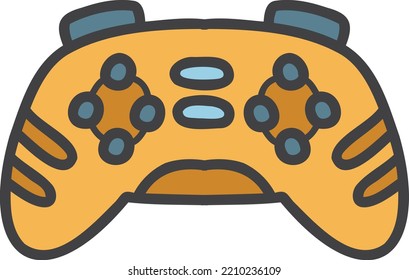 Hand Drawn portable game joystick illustration isolated on background