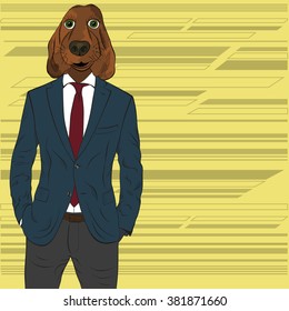 Hand drawn portrait of dog
