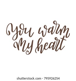 Hand drawn poster with love elements. Brush calligraphy. Happe Valentines Day. Vector illustration.