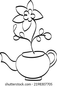 Caca de mano con flor. Usar como afiche, tarjeta, volante o camiseta