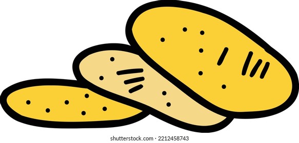 Hand Drawn potato chips illustration isolated on background