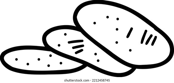 Hand Drawn potato chips illustration isolated on background