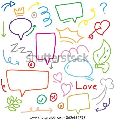 hand drawn potrait background colorful doodle vector set, love, Natural , star, cloud, weather, rainbow, flower, bubble, heart and creative design vector collection.