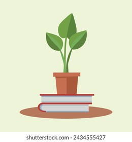 Hand drawn potted plants set vector illustration
