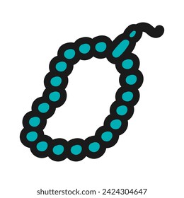 Hand drawn Prayer beads icon. Tasbih doodle icon. Icon related to islamic religion. Vector illustration.