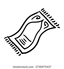Hand drawn prayer mat in white background. Hand drawn illustrations for sticker, postcard, wallpaper, mural, fabric, prints, etc
