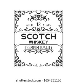 Hand Drawn Premium Alcohol Frame Ornate Stock Vector (Royalty Free ...