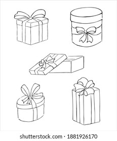 Hand drawn Present, Gift box set