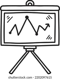 Hand Drawn presentation board illustration isolated on background