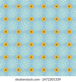 hand drawn pressed flowers pattern