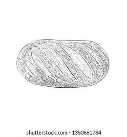 Hand drawn pretzel illustration vector 