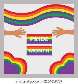 Hand Drawn pride month vector illustration 