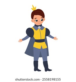 Hand drawn prince on white isolated background
