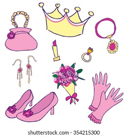 Hand drawn Princess Accessories 