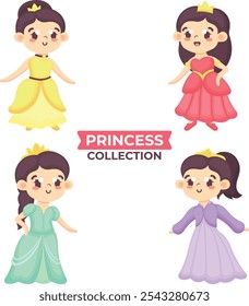 Hand Drawn Princess Characters Collection