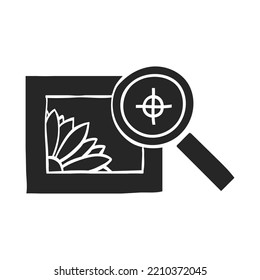 Hand drawn Printing quality control vector illustration