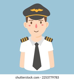 hand drawn professional airplane pilot