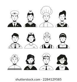 Hand Drawn Professional Avatar Collection