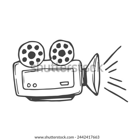 Hand drawn projector sketch in vector