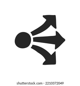 Hand drawn Propagate arrows vector illustration